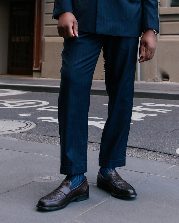 Dartmouth Brown Weave Penny Loafers