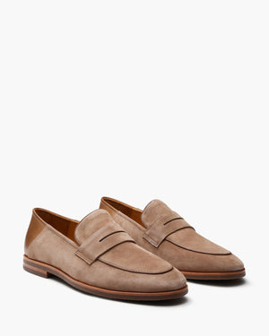 Giacomo Taupe Suede Loafers