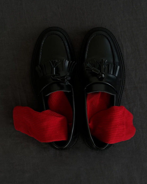 Mensa Black Tassel Loafers