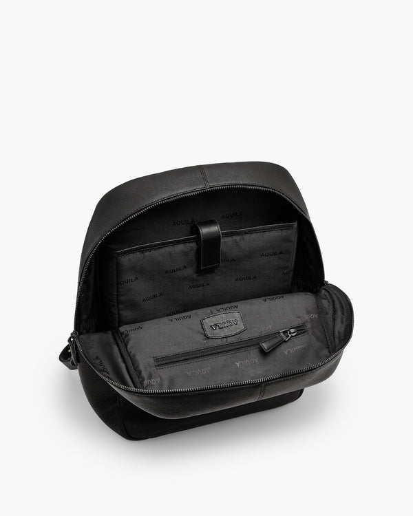 Nappa Black Backpack