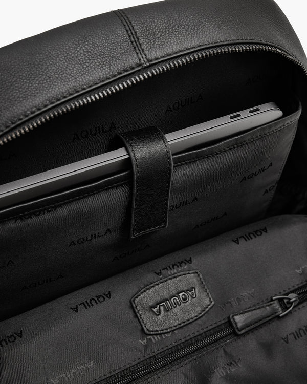 Nappa Black Backpack