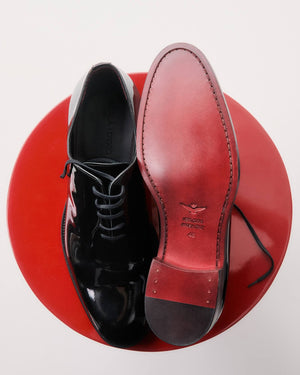 Simmons Patent Black Oxford Shoes