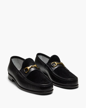Argyle Black Horsebit Loafers