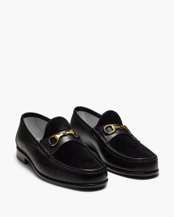 Argyle Black Horsebit Loafers