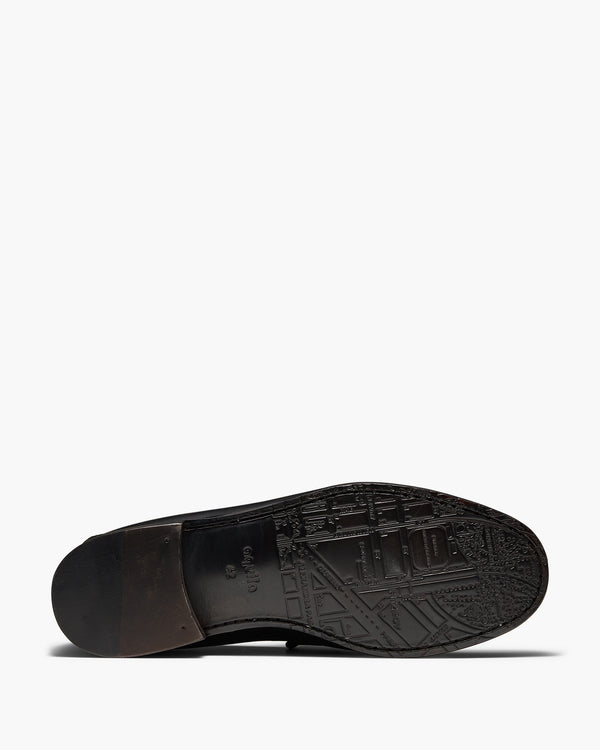 Argyle Black Horsebit Loafers