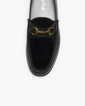 Argyle Black Horsebit Loafers