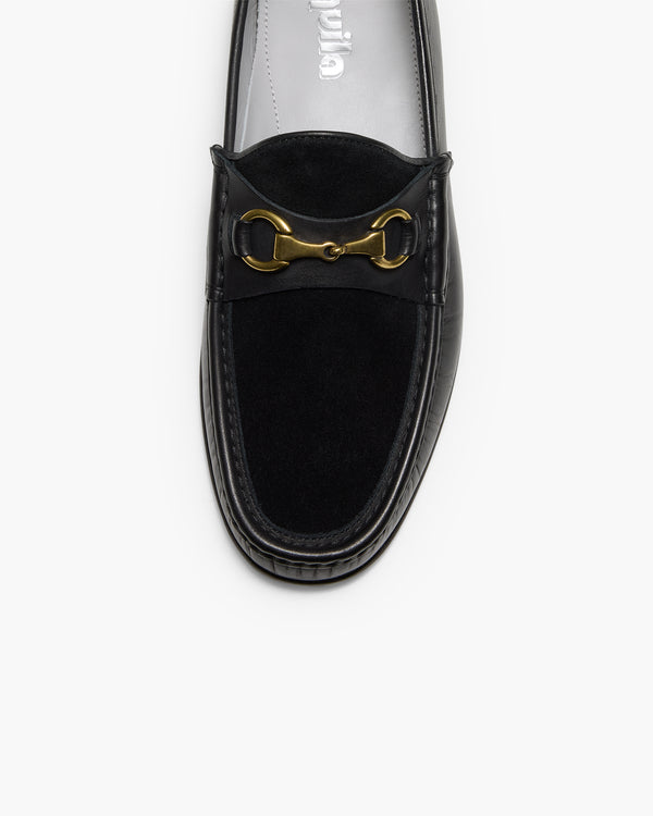 Argyle Black Horsebit Loafers