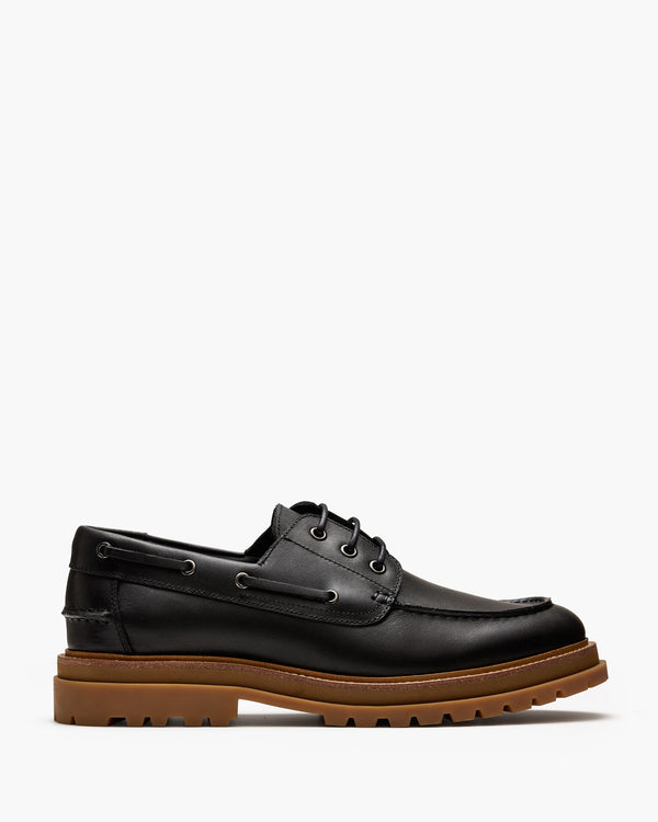Beam Black Boat Shoes