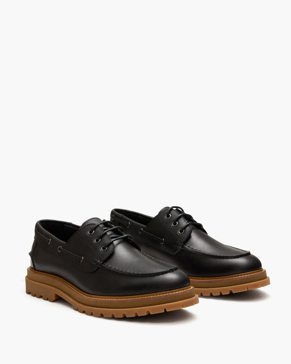 Beam Black Boat Shoes