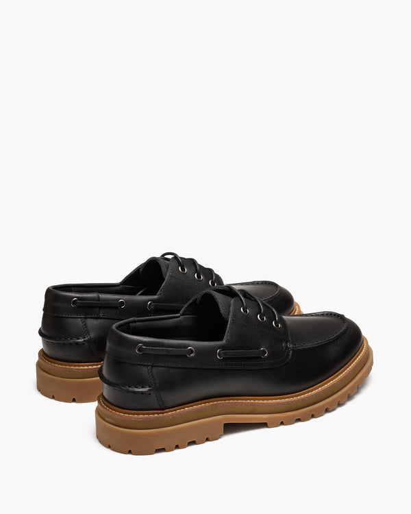 Beam Black Boat Shoes