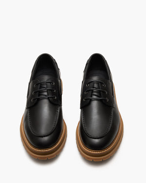 Beam Black Boat Shoes