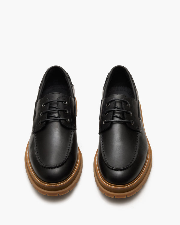 Beam Black Boat Shoes