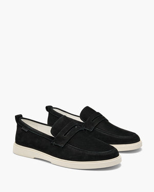 Breeze Black Nubuck Loafers
