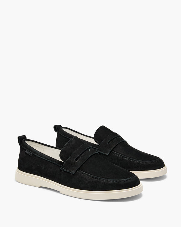 Breeze Black Nubuck Loafers