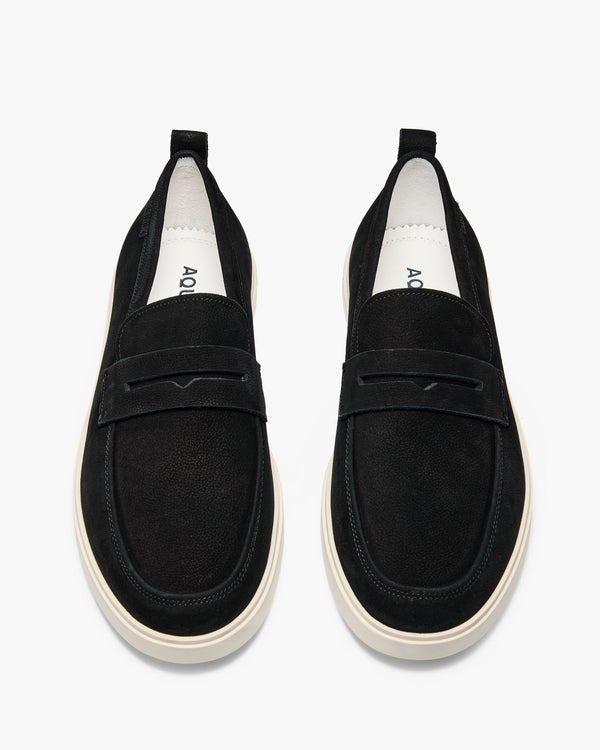 Breeze Black Nubuck Loafers