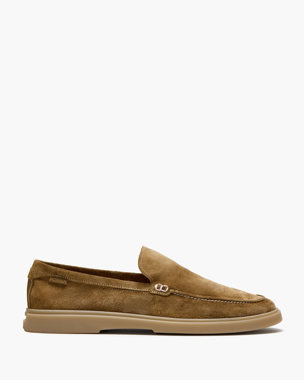 Breeze Camel Suede Slip On Shoes