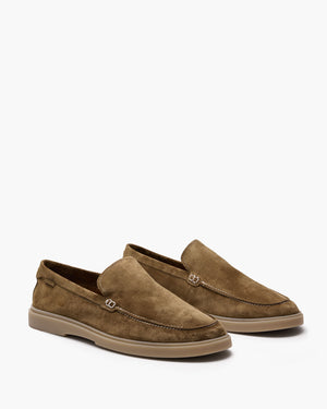 Breeze Camel Suede Slip On Shoes