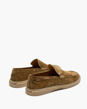 Breeze Camel Suede Slip On Shoes