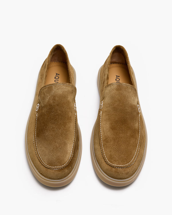 Breeze Camel Suede Slip On Shoes