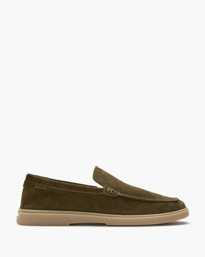 Breeze Olive Suede Slip On Shoes