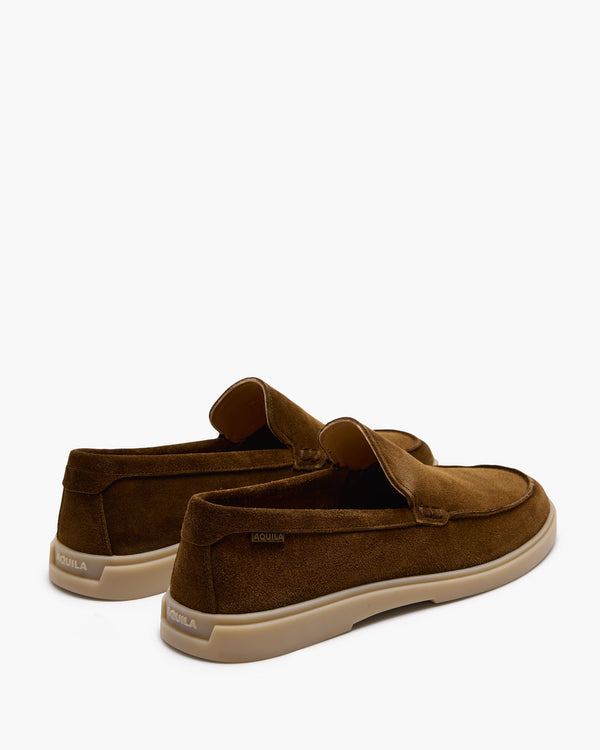 Breeze Brown Suede Slip On Shoes