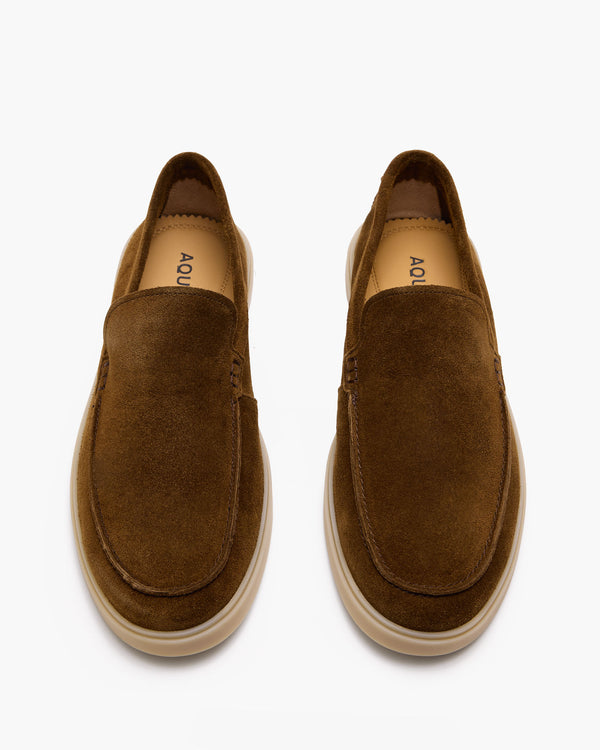 Breeze Brown Suede Slip On Shoes