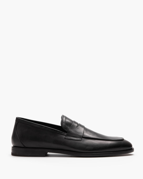 Caine Black Penny Loafers