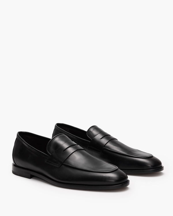 Caine Black Penny Loafers