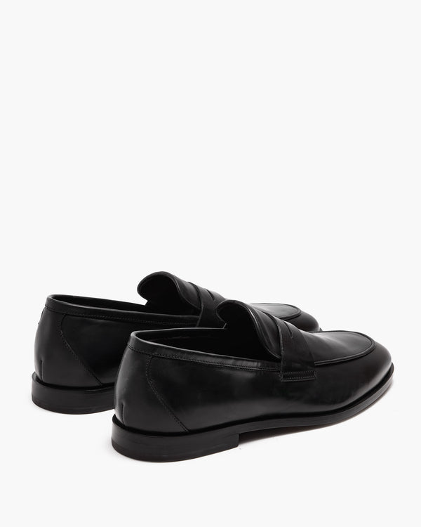 Caine Black Penny Loafers