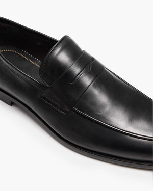 Caine Black Penny Loafers