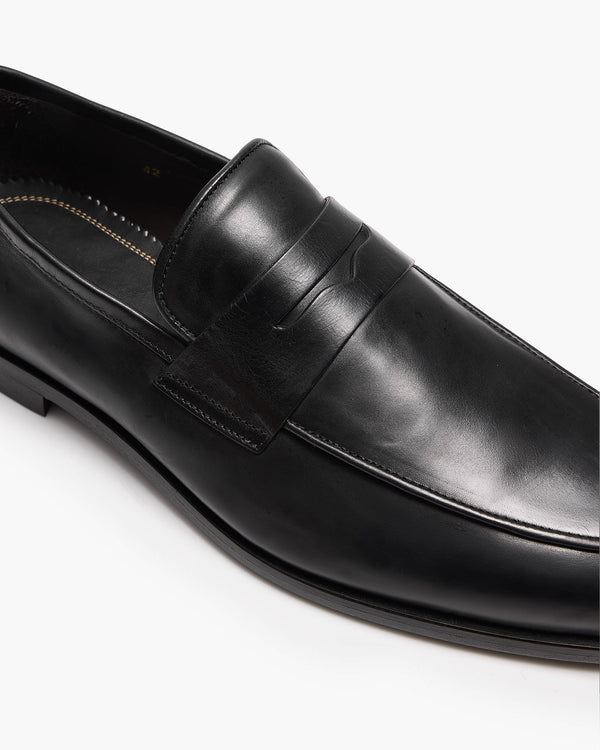 Caine Black Penny Loafers