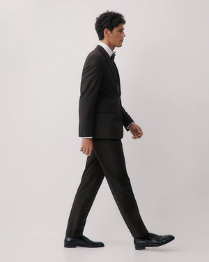 Caine Black Eel Penny Loafers