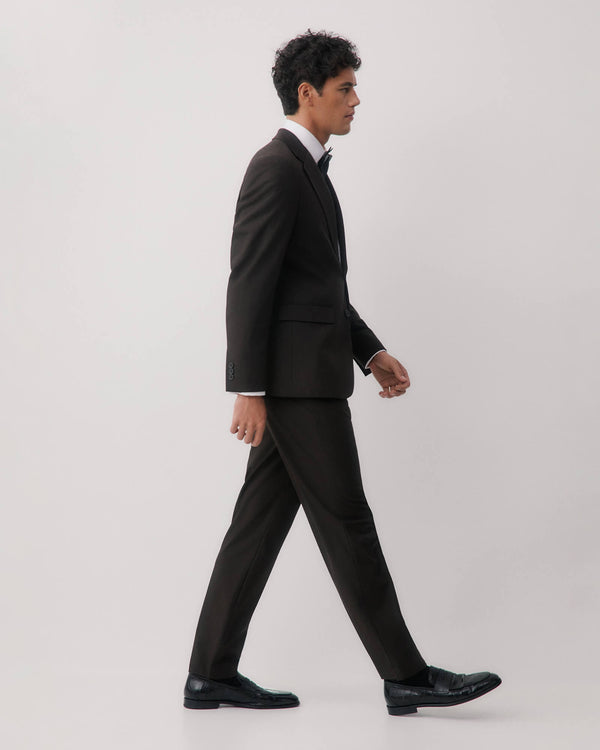 Caine Black Eel Penny Loafers