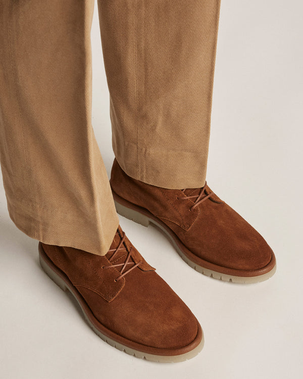 Canyon Cognac Suede Lace Up Boots