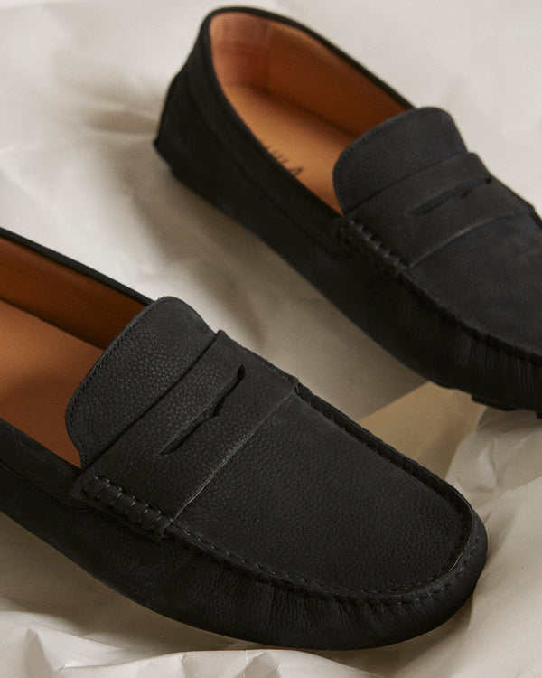 Cisco Midnight Nubuck Driving Shoes