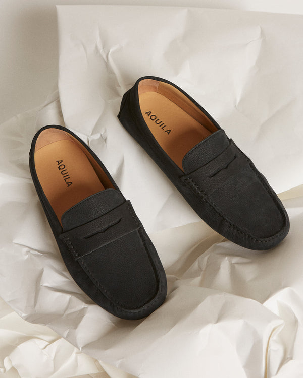 Cisco Midnight Nubuck Driving Shoes