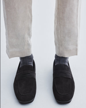 Corso Dark Brown Suede Loafers