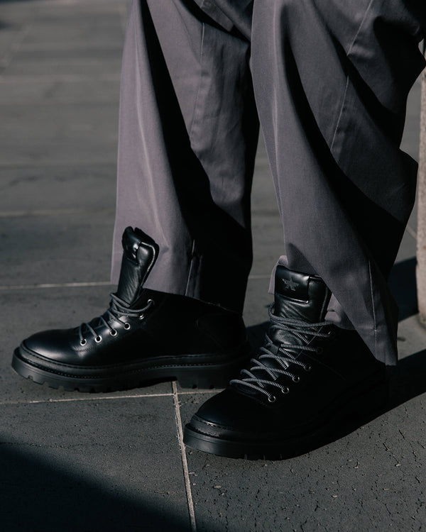 Cortina Black Worker Boots