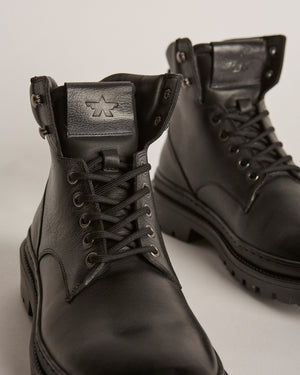 Cortina Black Worker Boots
