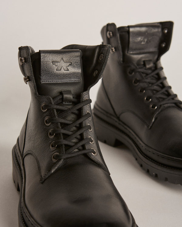 Cortina Black Worker Boots