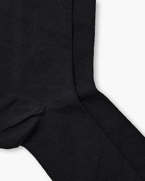 Aquila Black Cotton Socks - Twin Pack