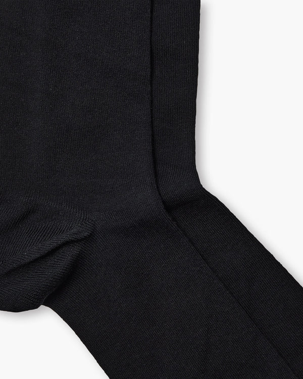Aquila Black Cotton Socks - Twin Pack