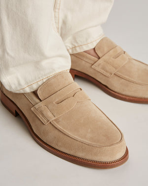 Dartmouth Sand Suede Loafers