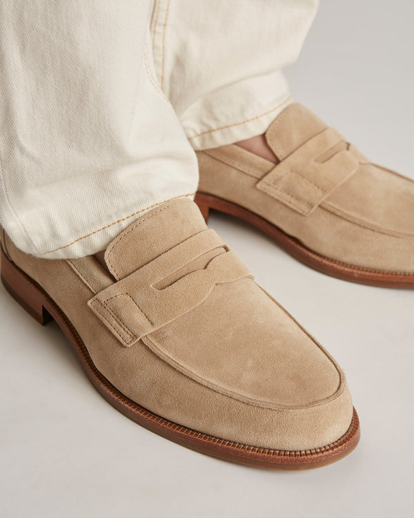Dartmouth Sand Suede Loafers