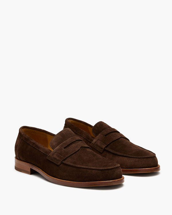 Dartmouth Brown Suede Penny Loafers