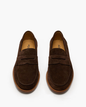 Dartmouth Brown Suede Penny Loafers
