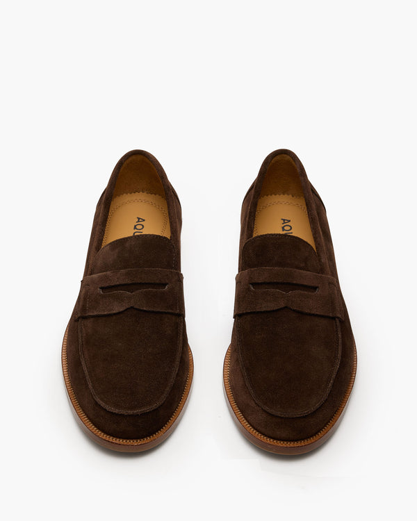 Dartmouth Brown Suede Penny Loafers
