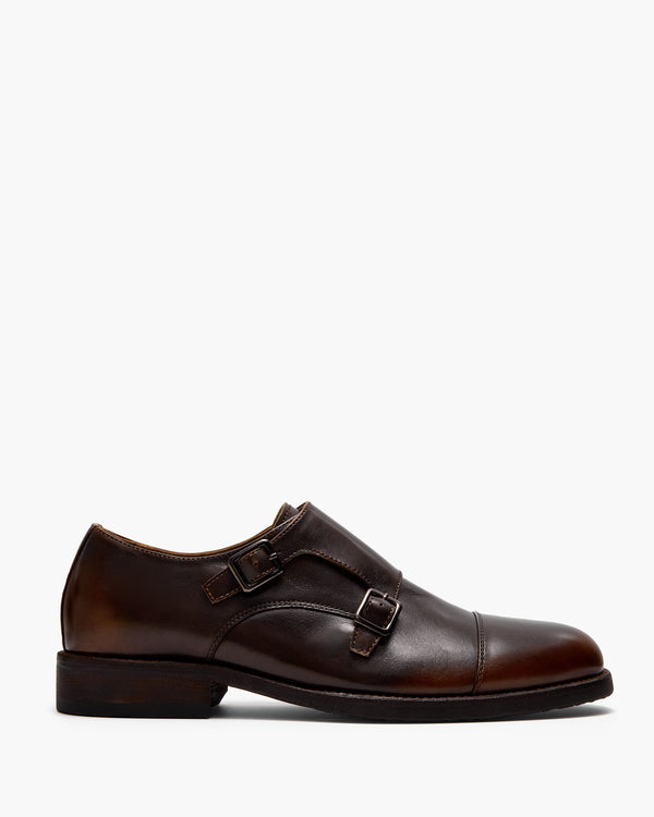 Davis Brown Monk Strap Shoes
