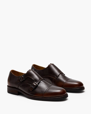 Davis Brown Monk Strap Shoes