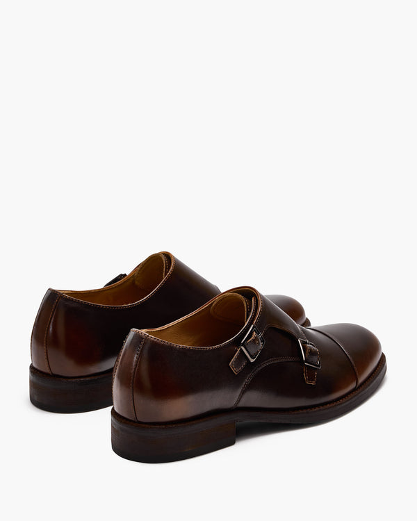 Davis Brown Monk Strap Shoes